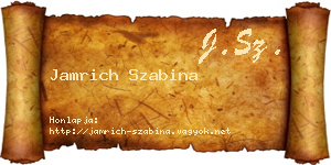 Jamrich Szabina névjegykártya